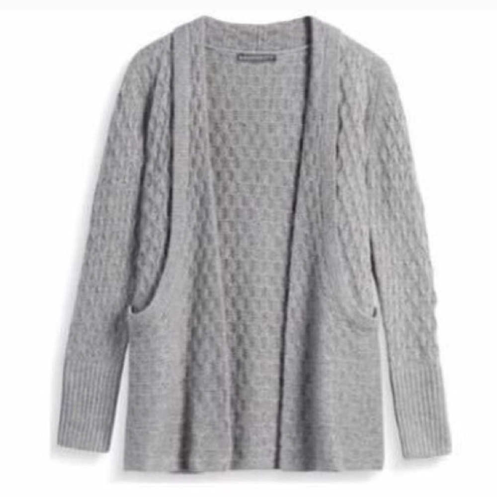 Brixton Ivy Stitch Fix Lawley Cable Knit Cardigan Angora Cashmere Blend Grandma